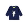 Chlapčenské tričko s dlhým rukávom zajko tmavo modré