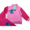 Stitch dievčenská tepláková súprava na zips tmavo ružové tepláky
