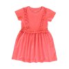 Bavlnené dievčenské letné šaty červené