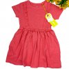 Bavlnené dievčenské letné šaty červené