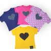 Dievčenské tričko s krátkym rukávom srdce