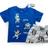 Chlapčenské pyžamo Bluey letné modré