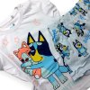 Dievčenské pyžamo Bluey letné modré