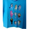 Bluey crop top pre deti modrý
