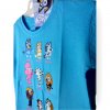 Bluey crop top pre deti modrý