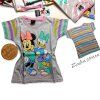 Minnie letné tričko pásikavé sivé