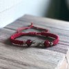shamballa náramek se srdíčkem a tygřím okem
