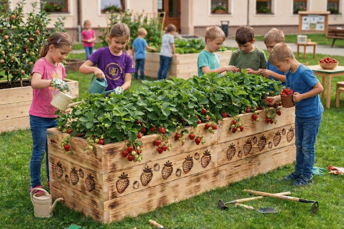 Ukázka záhonu ve škole 1