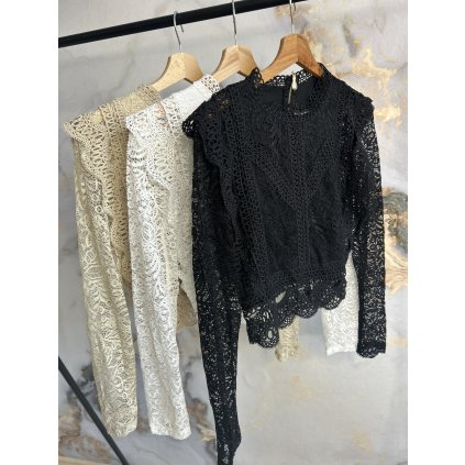 Krajkový top s rukávem SERENII