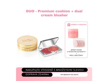 DUO - Premium cushion + dual cream blusher