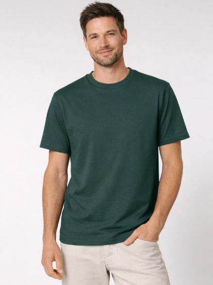 Tmavě zelené pánské tričko