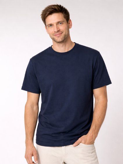 Tmavě modré pánské tričko