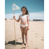 Bíle bikiny s volánky