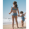 Modré bikiny s volánky