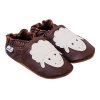 Kožené capáčky Čokoládové s ovečkou