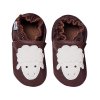 Kožené capáčky Čokoládové s ovečkou