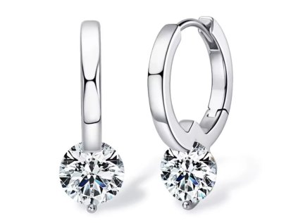 Trblietavé moissanitové kruhové náušnice