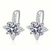 Náušnice s moissanitom v tvare hviezdy (6,5 mm)
