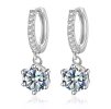Jemné moissanitové visiace moissanitové náušnice 1 ct