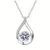 Náhrdelník so slzičkovým príveskom a žiarivým kameňom