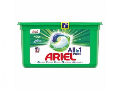 Ariel gélové kapsule na pranie, Mountain Spring, 33ks