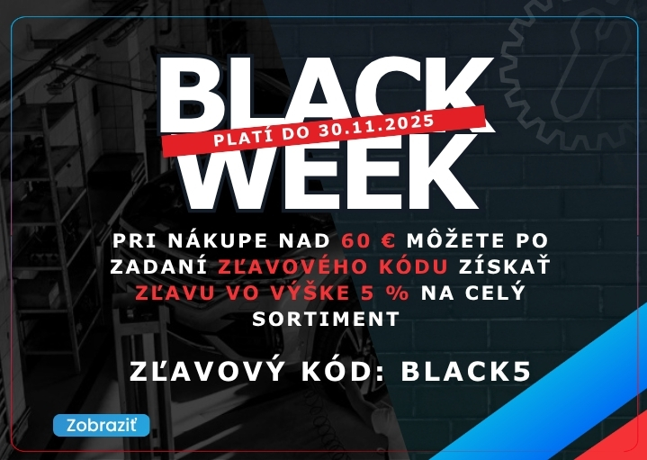 BlackWeek zľava s kódom BLACK5 nad 60€