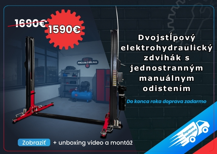 PROWER TECHNIK Dvojstĺpový zdvihák 4500 kg - elektrohydraulický s jednostranným MANUÁLNYM odistením