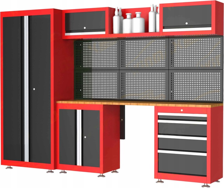 NÁBYTOKÁRSKA DIELŇA, SÚPRAVA NÁBYTKU, ŠATNÍK S POLICAMI, 13 PRVKOV