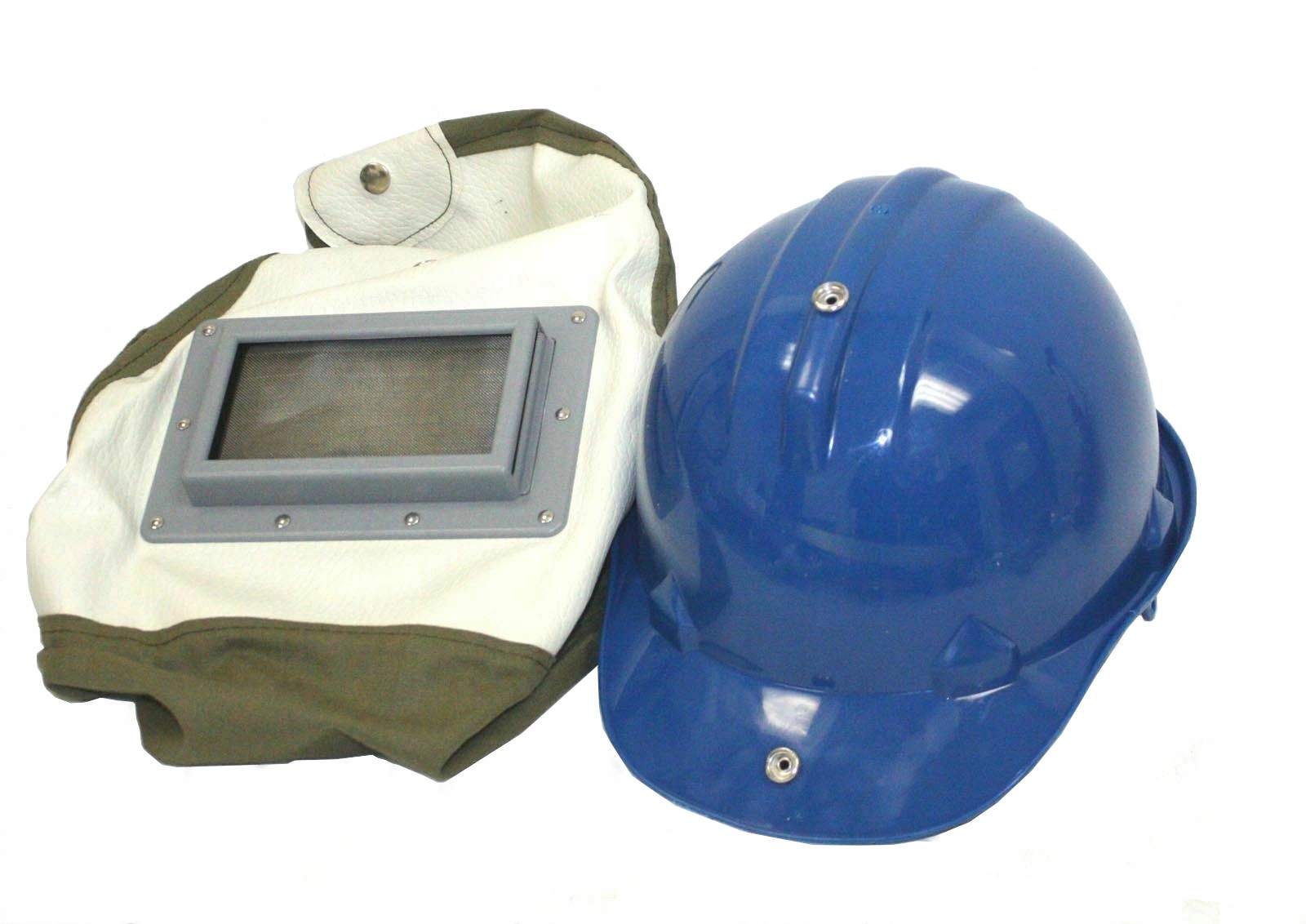 Pieskovací maska s prilbou + 3 ochranné šošovky