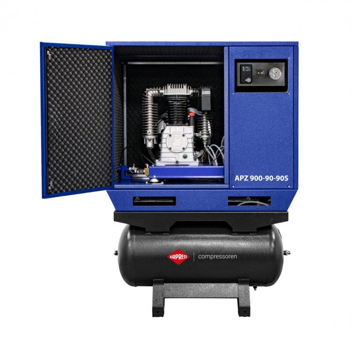 APZ 900-90-90S 10 barový dvojpiestový kompresor 7,5 hp/5,5 kW 611 l/min 2x90 l - hviezda-truhlové pripojenie