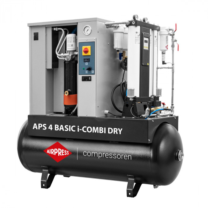 Skrutkový kompresor APS 4 Basic i-Combi Dry 10 bar 4 hp/3 kW 366 l/min 200 l so sadou adsorpčných filtrov OFAG4