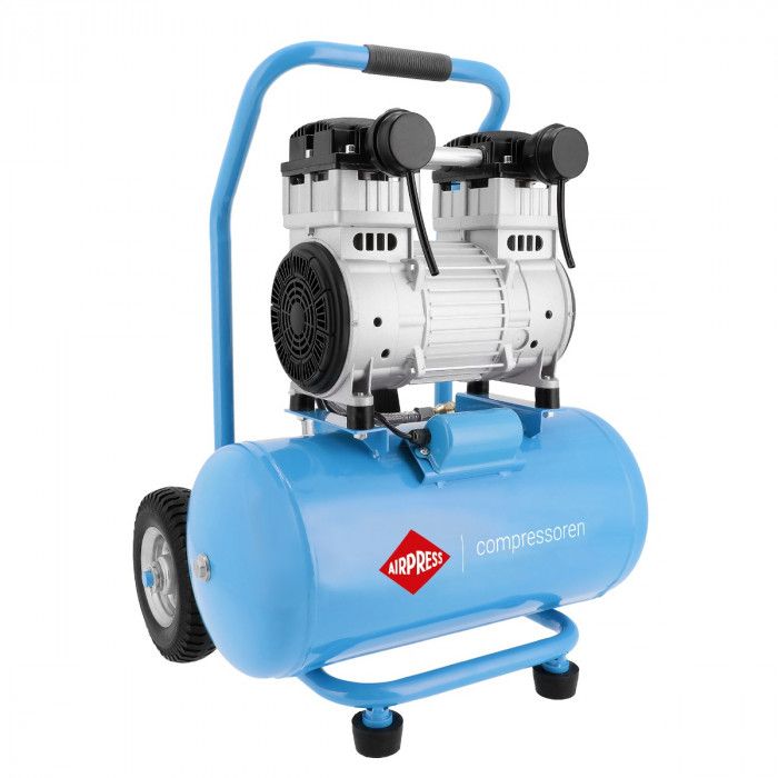 Tichý bezolejový dvojpiestový kompresor LMO 25-250 8 bar 2 HP/1,5 kW 150 l/min 24 l