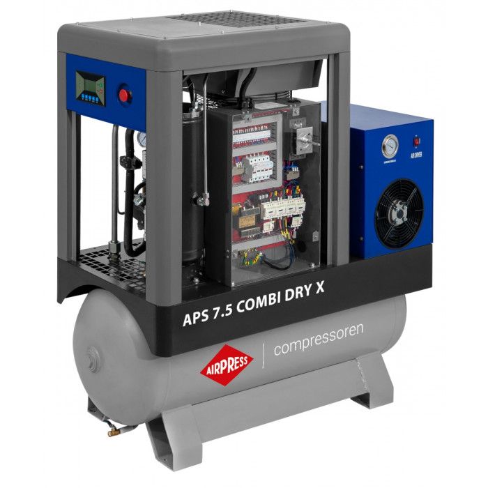 APS 7.5 Combi Dry X 10 bar skrutkový kompresor 7,5 hp/5,5 kW 690 l/min 200 l