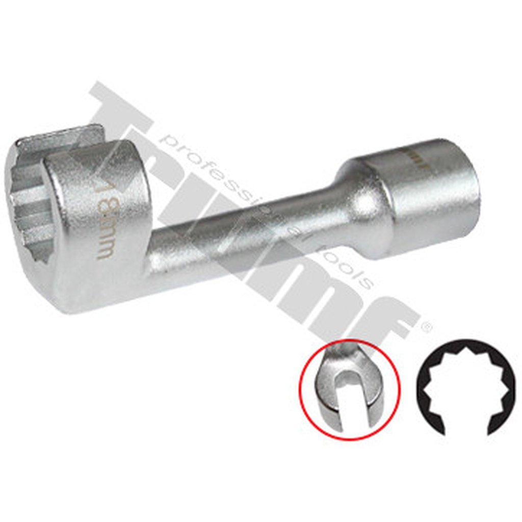1/2" zahnutý prerezaný kľúč 18mm na palivové systémy TRIUMF T36294