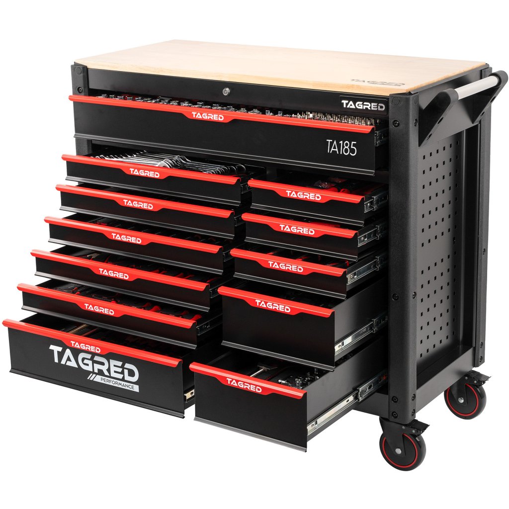 Dielenská skriňa, dielenský vozík TAGRED PERFORMANCE Jumbo XXL 12 zásuviek, 479-e'. TA185_U1