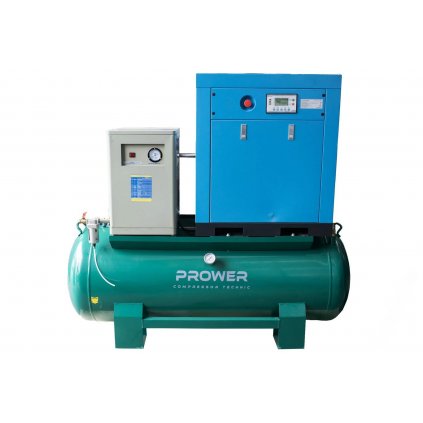 PROWER Skrutkový kompresor 10BAR, 500l, 7,5 kW/10HP s frekv. meničom a sušičkou