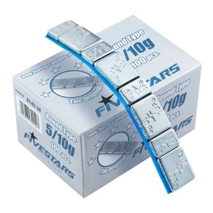 Balenie okrúhlych lepiacich závaží 100 prúžkov 4x5 g + 4x10 g