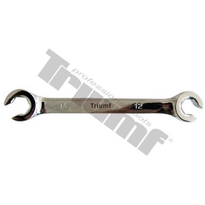 Kľúč očkový prerezaný, CRV, na palivové a hydraulické okruhy, 16 x 17 mm TRIUMF