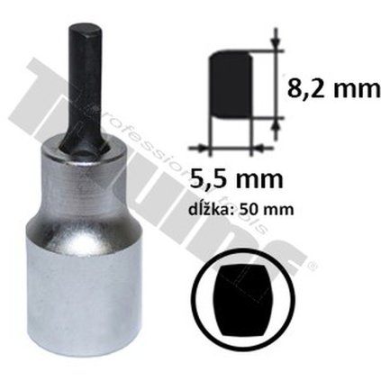 Hlavica 1/2", l 50 mm,šírka 5,5 - 8,2 mm  na rozťahovanie tlmičov TRIUMF T23880