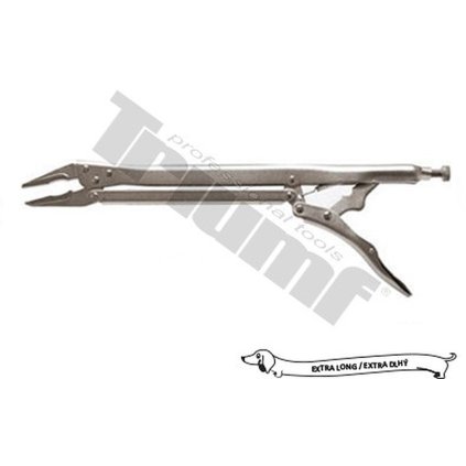 Samozverné kliešte s predĺženými špicatými čeľusťami, 380 mm. TRIUMF T5461