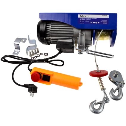 Elektrický lanový naviják Výkon 1200 W Nosnosť 600 kg Lano 12 m G01088