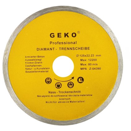 GEKO Kotúč diam.125mm plný GEKO PROFI G00241