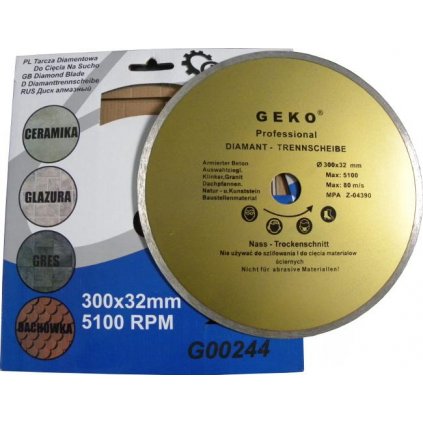 Diamantový kotúč 300 mm plný GEKO PROFI