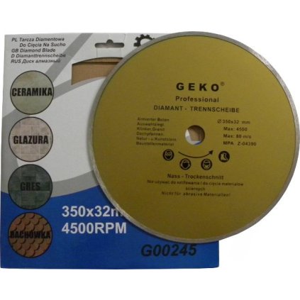 Diamantový kotúč 350 mm plný GEKO PROFI