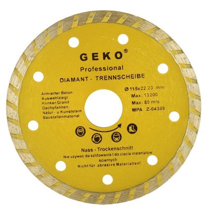 Kotúč diam.115mm turbo GEKO PROFI G00260