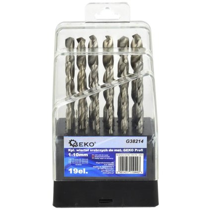 GEKO Sada vrtákov do kovu Profi 1-10mm/19ks. G38214