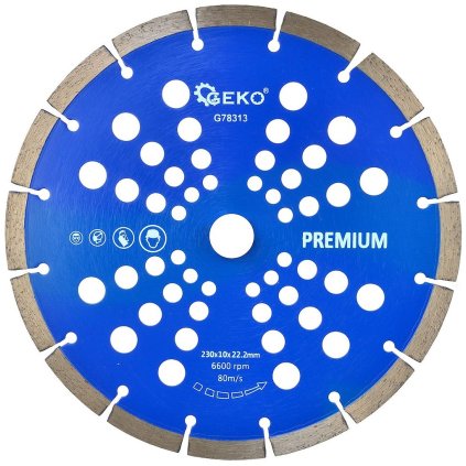 Kotúč diam. segment.GEKO PROFI 230 x 10 x 22,23mm G78313