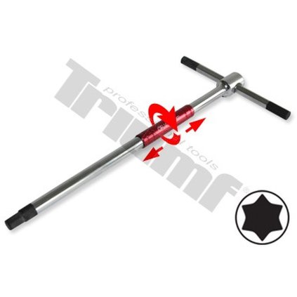 Kľúč "T" Torx, rýchloskrutkovací driek, Crv materiál, T30 x 180 mm TRIUMF T30160