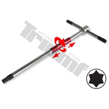 Kľúč "T" Torx, rýchloskrutkovací driek, Crv materiál, T45 x 210 mm TRIUMF T30162
