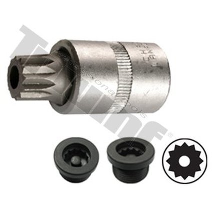 Bit XZN M16 v 1/2" hlavici s vŕtaním, dĺžka 53 mm TRIUMF T608